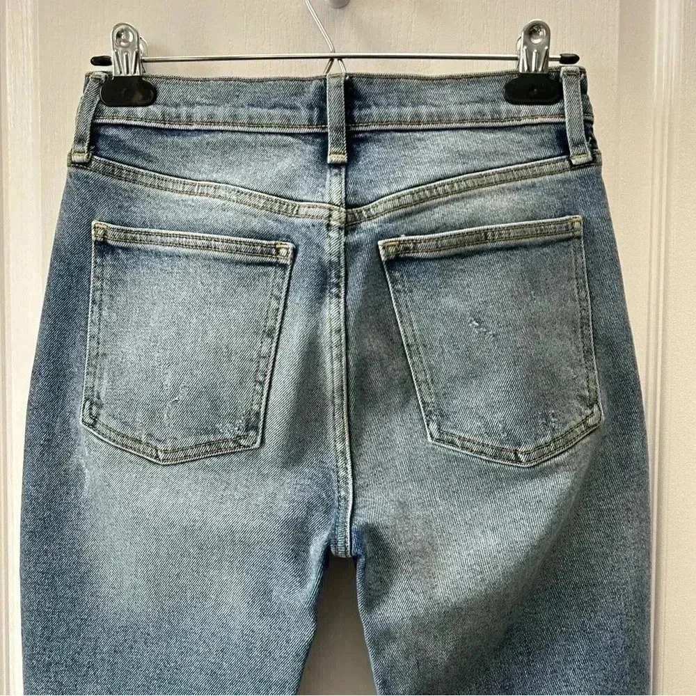 GAP High Rise True Skinny Ankle Jeans Distressed Denim Stretch Blue Size 25 - Picture 8 of 13